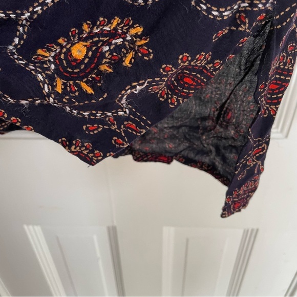 vintage 1970s Hippie Tank Top Made in India soft Cotton Embroidery design Sz S - Picture 7 of 7